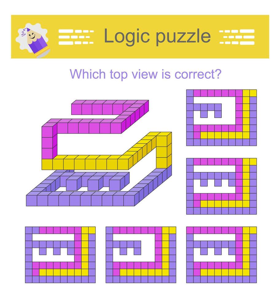 Fun game for kids. Worksheet. vector