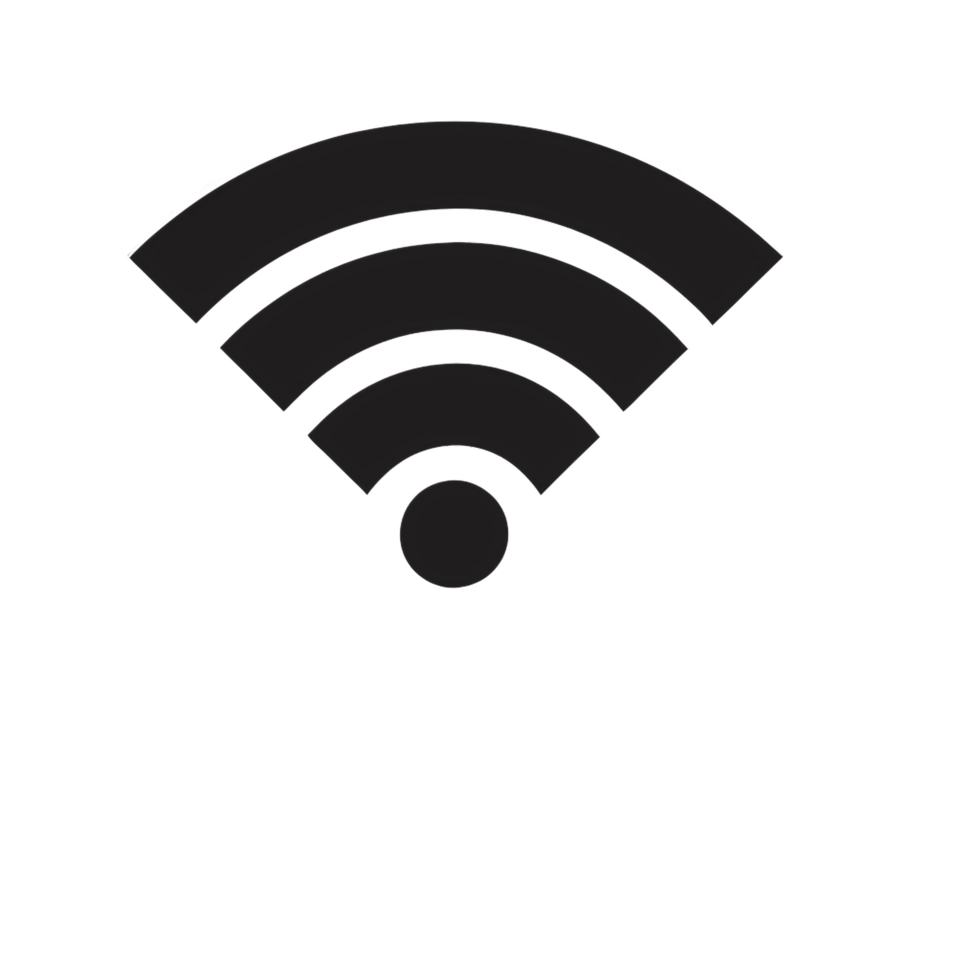A bold, thicker version of the Wi-Fi symbol, emphasizing signal strength and clarity, with a sleek, minimalist design png