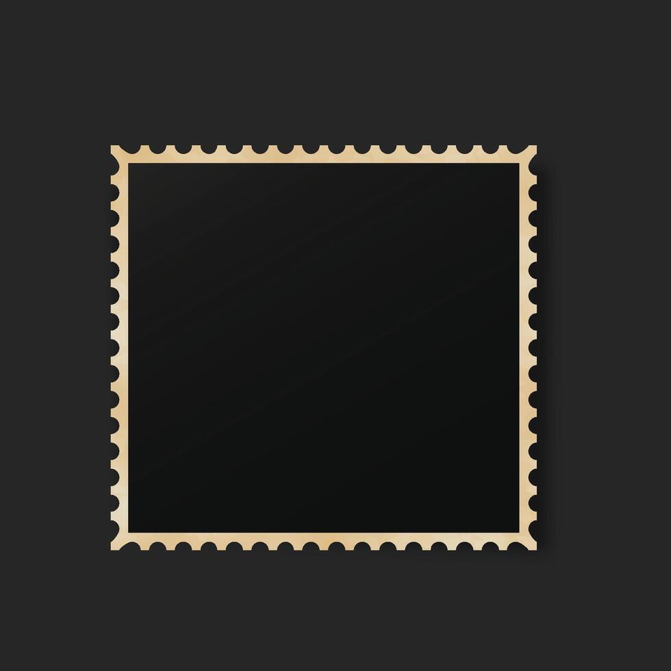 Photo frame with golden serrated ornament vector