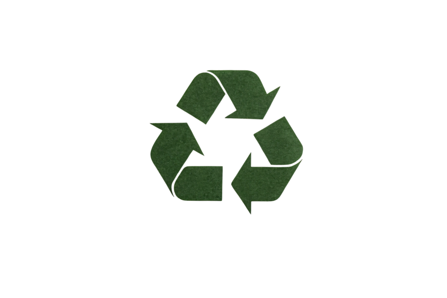 The iconic recycling symbol crafted entirely from green leaf textures, perfectly aligned to signify ecological awareness and sustainable living png