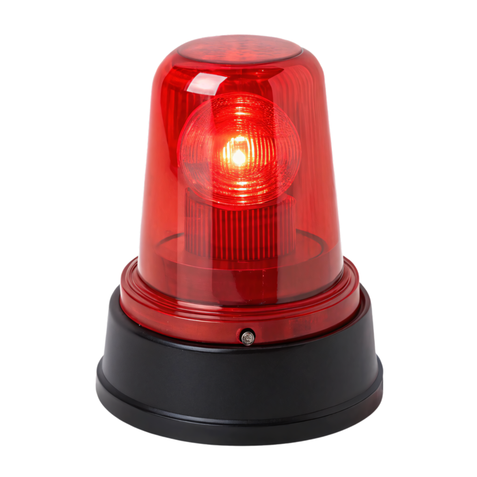 A beacon with a rounder design, bright red glow, and visible black accents, emphasizing its functionality png