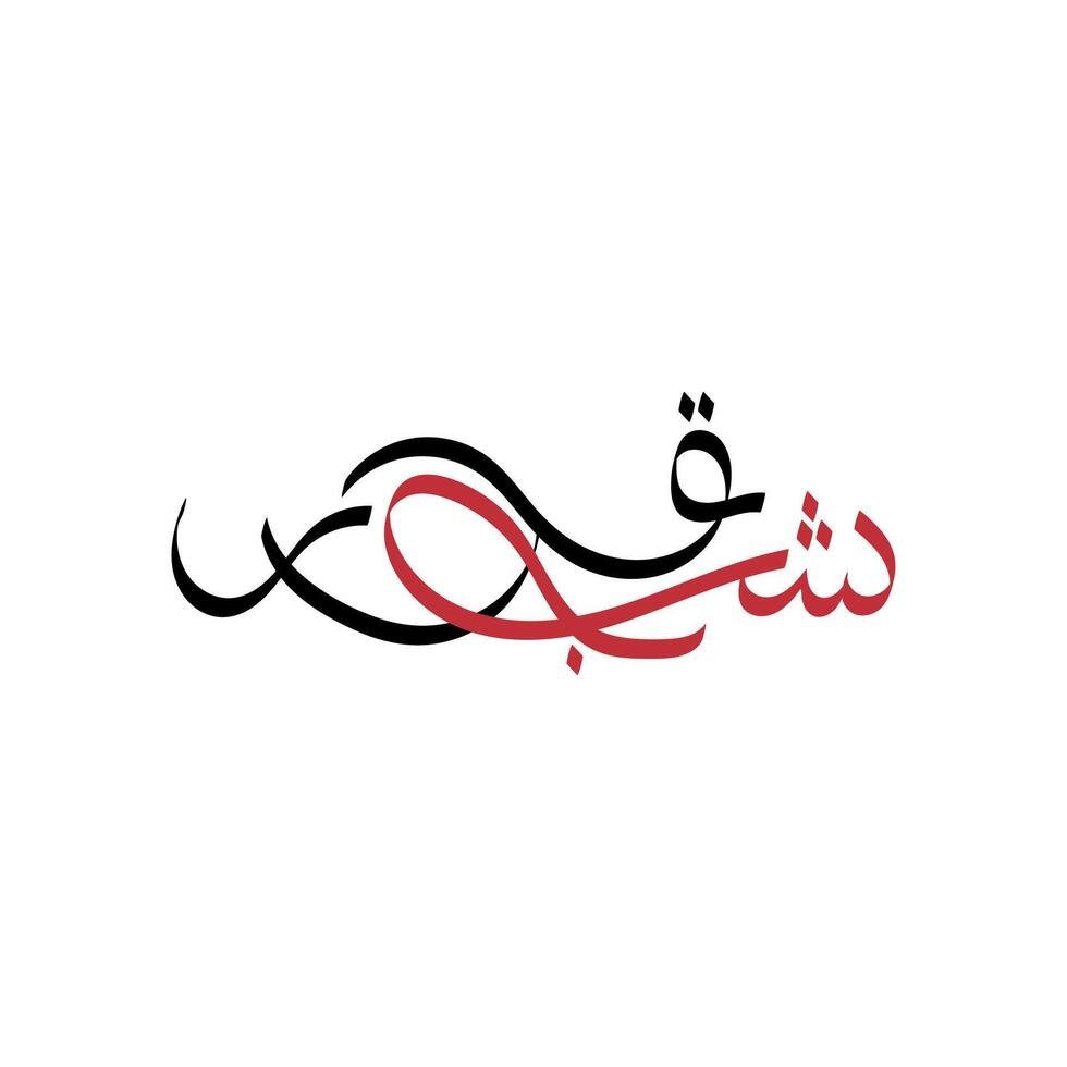 Shab e Qadr Written calligraphy Arabic isolated on white background vector