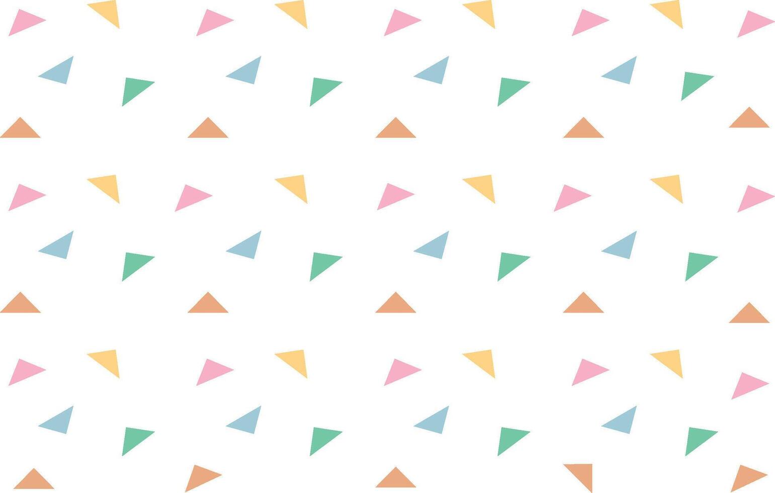 Colorful triangles birthday geometric pattern on white background, elegant ornaments, design for decoration, wrapping paper, print, fabric or textile vector