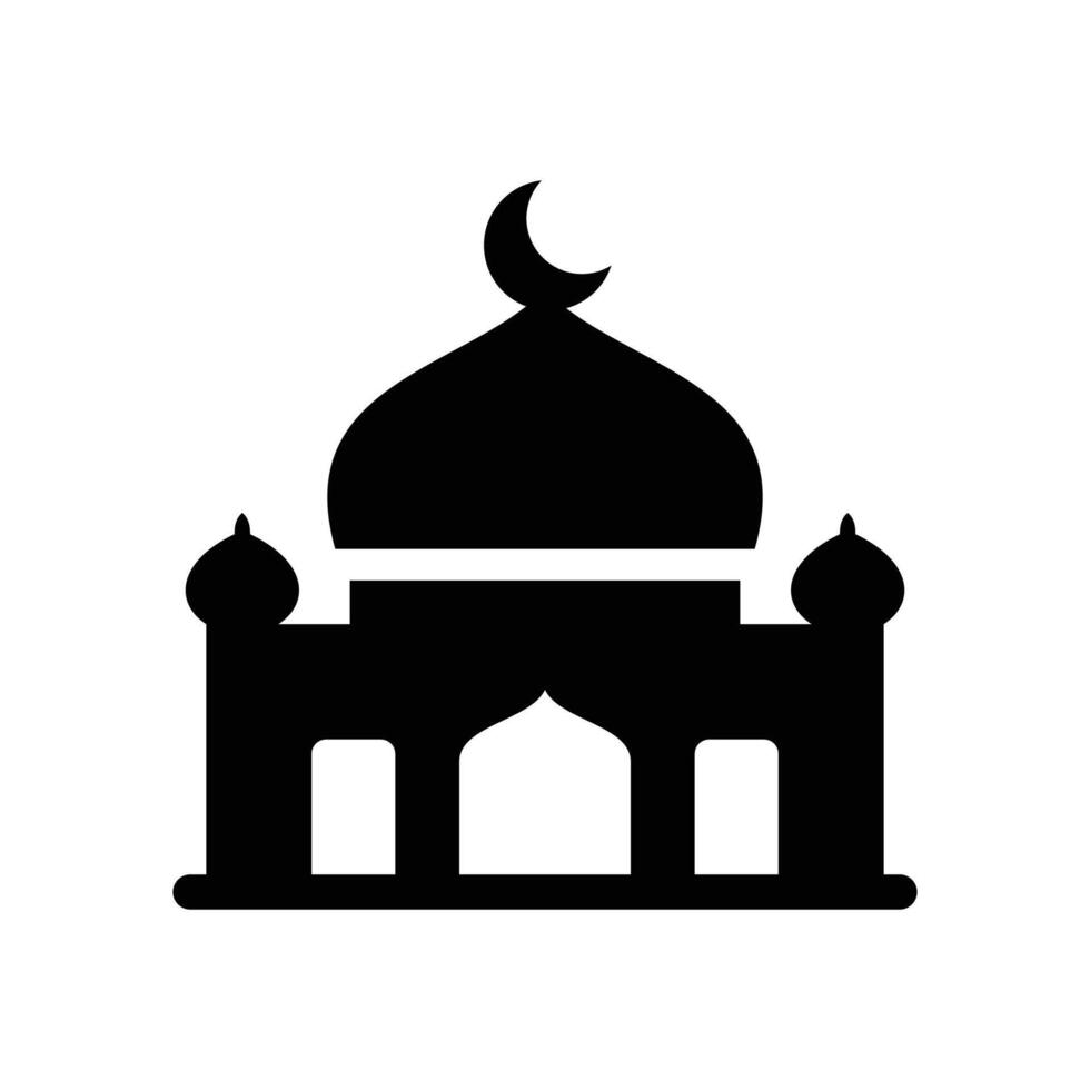 silhouette of mosque design vector