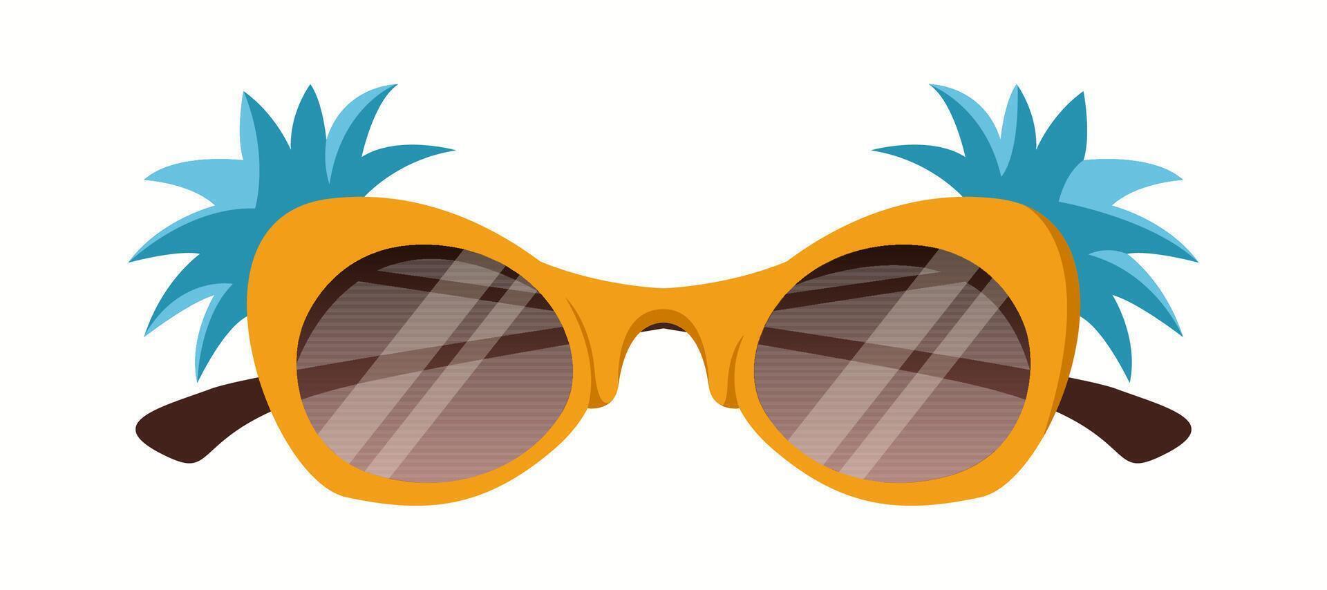 Elegant purple cat-eye sunglasses featuring a sleek design and warm gradient lenses. A fashionable choice for a sophisticated and chic appearance. vector