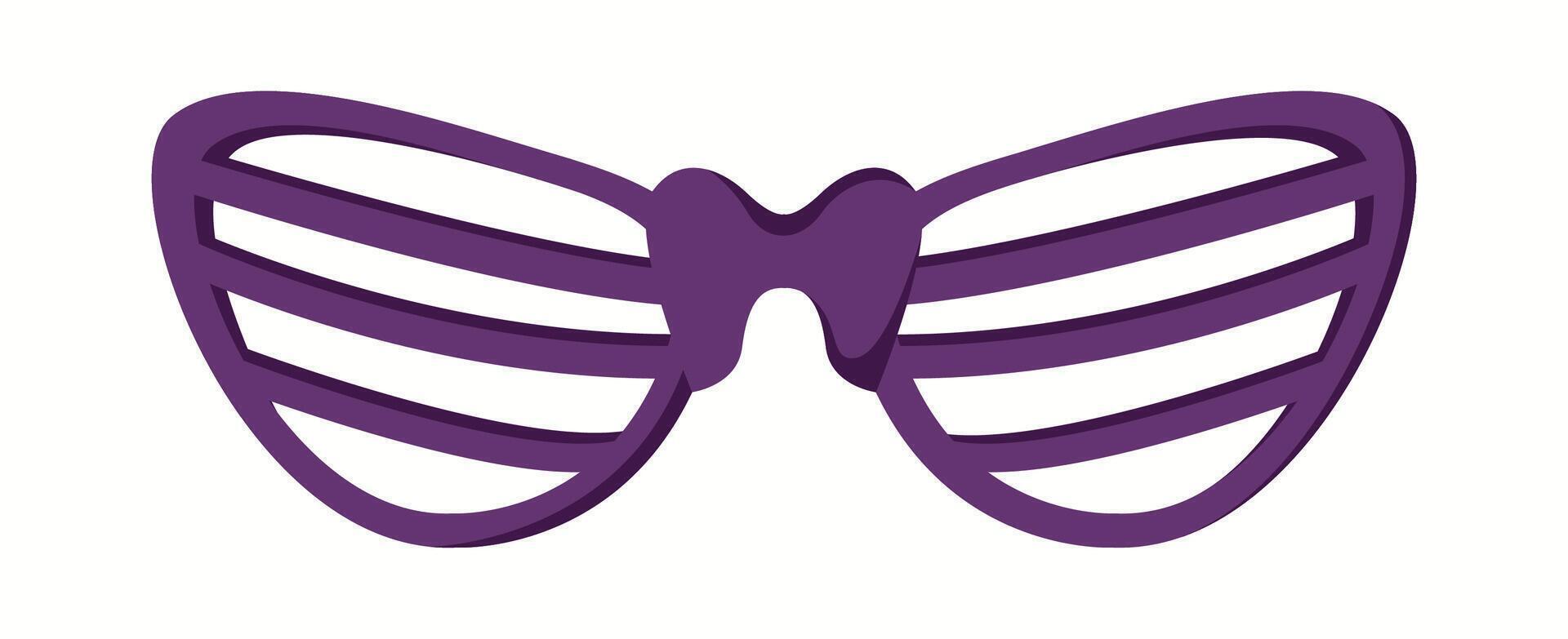 Stylized geometric sunglasses with diamond-shaped blue lenses and a sleek minimalist frame. A modern take on fashion accessories for a futuristic aesthetic. vector
