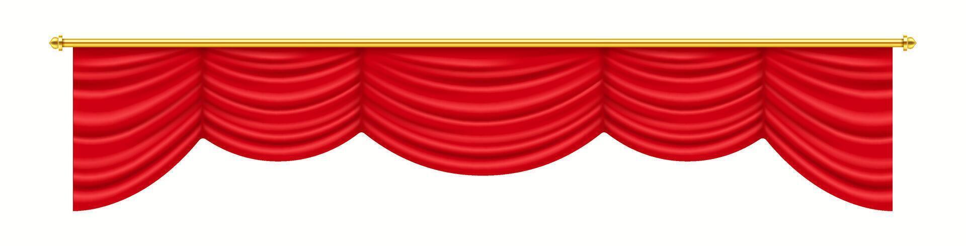 3D realistic illustration of green royal stage curtains with detailed folds, adding a grand and sophisticated touch to performances and formal events. vector