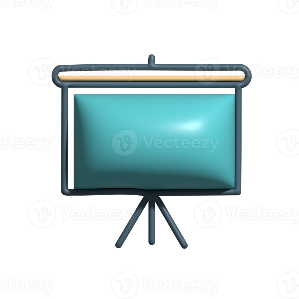 3D Projection Screen Icon Presentation Display Symbol png