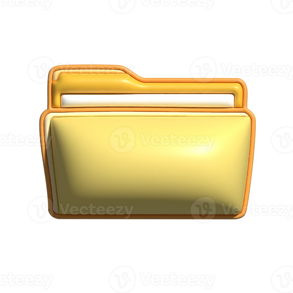 Yellow Closed Folder Icon Digital File Storage Symbol png