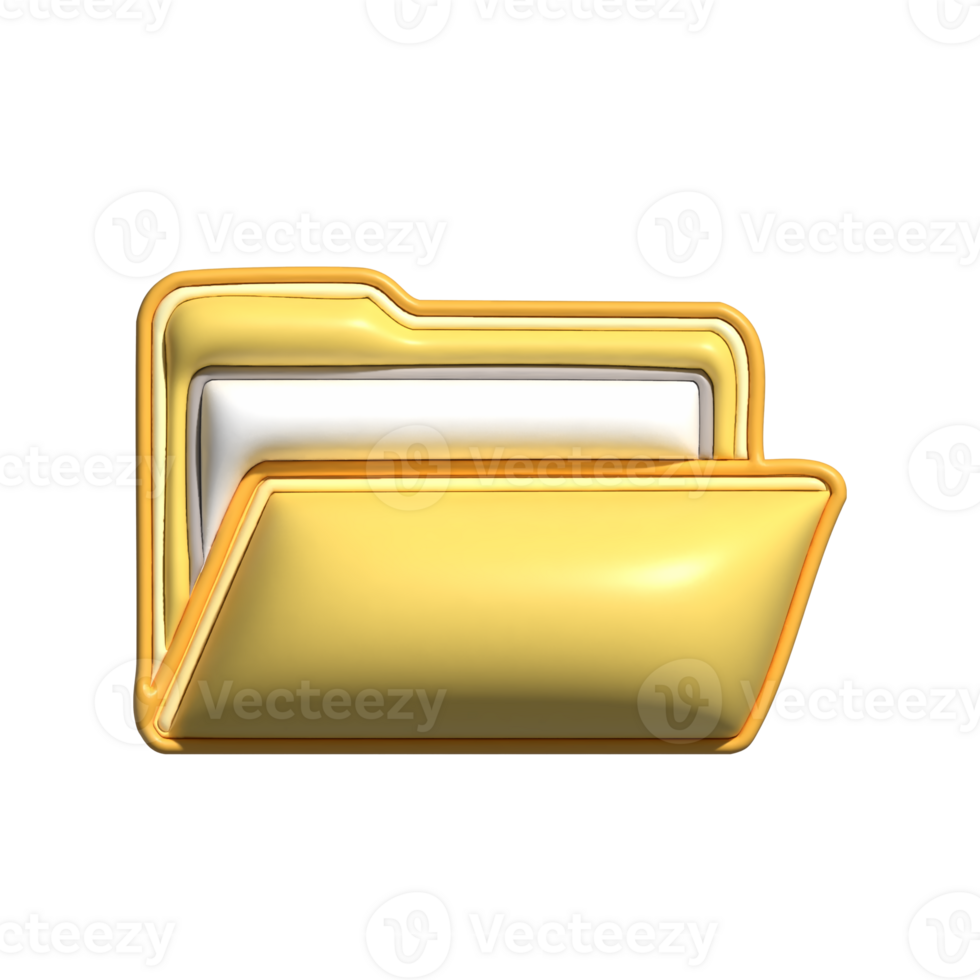 Yellow Open Folder Icon File Management Symbol png