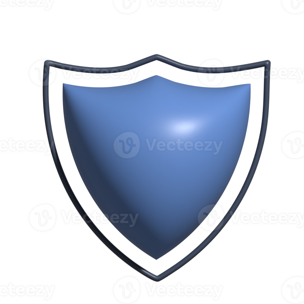 3D Shield Icon Security and Protection Symbol for Digital and Physical Safety png