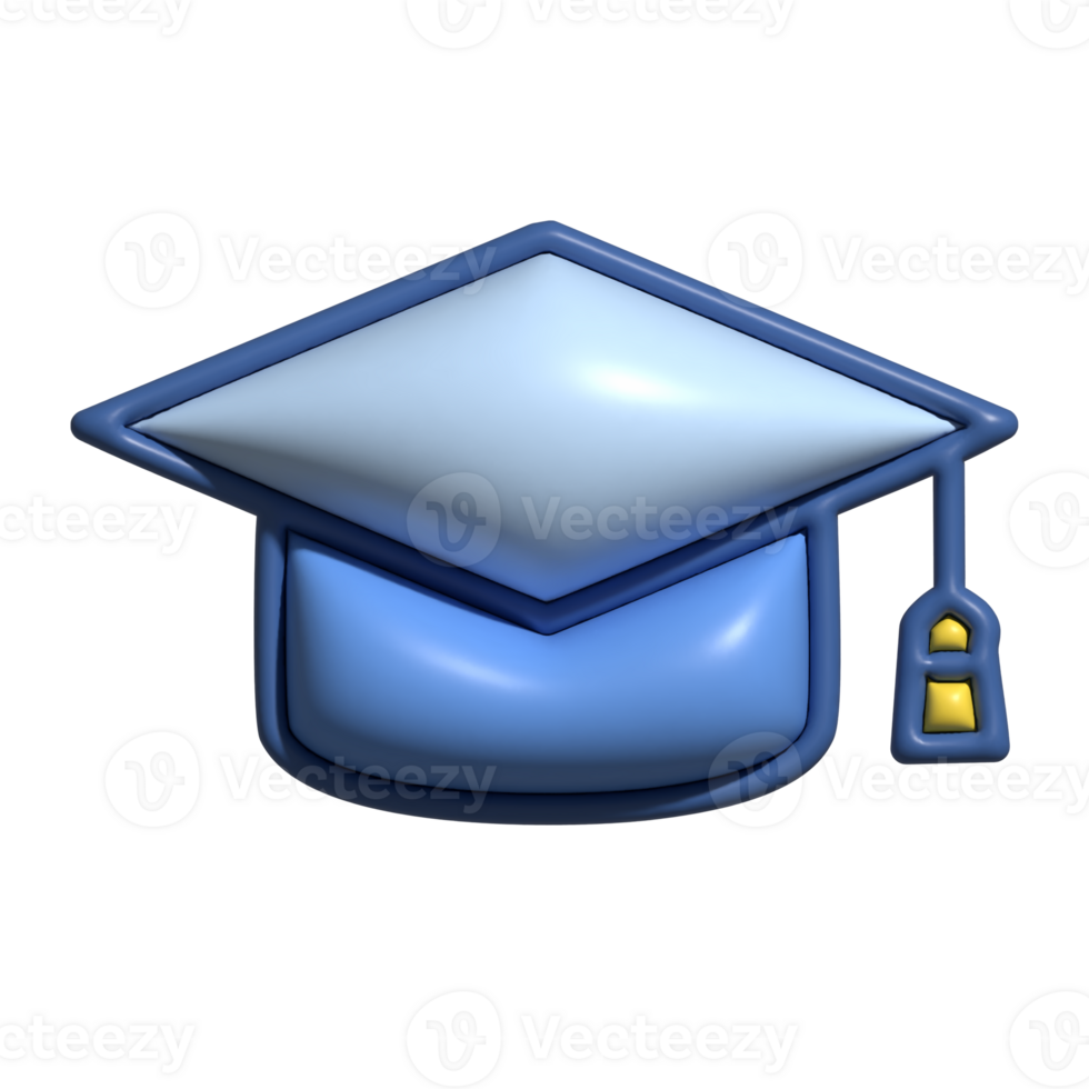 3D Graduation Cap Icon Academic Achievement png