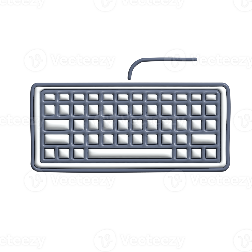 esboço com fio teclado ícone com minimalista Projeto png