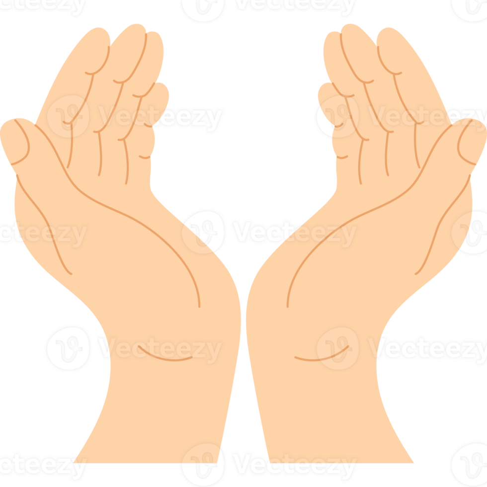 Two Hands with Palms Facing Upwards png