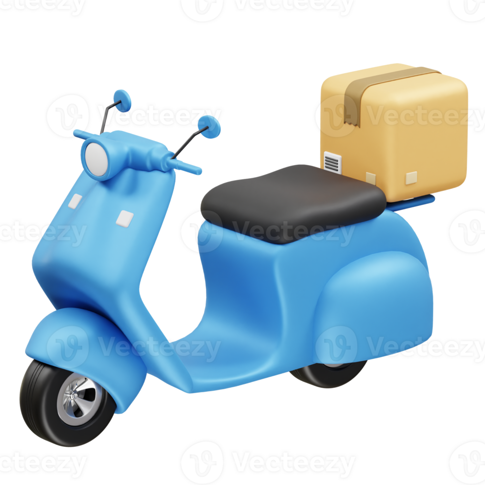 Scooter Delivery icon 3d rendering illustration png