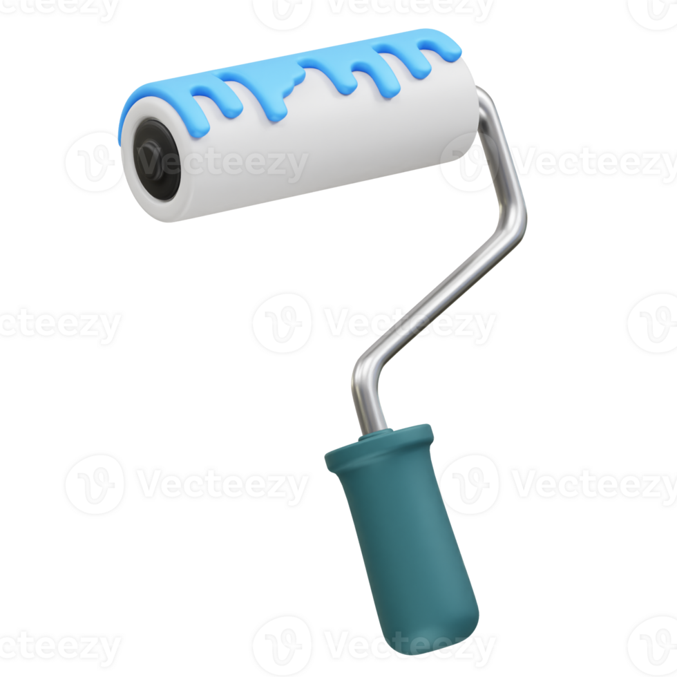 Paint Roller icon 3d rendering illustration element png
