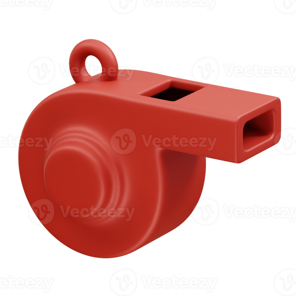 Plastic Whistle icon 3d rendering illustration png