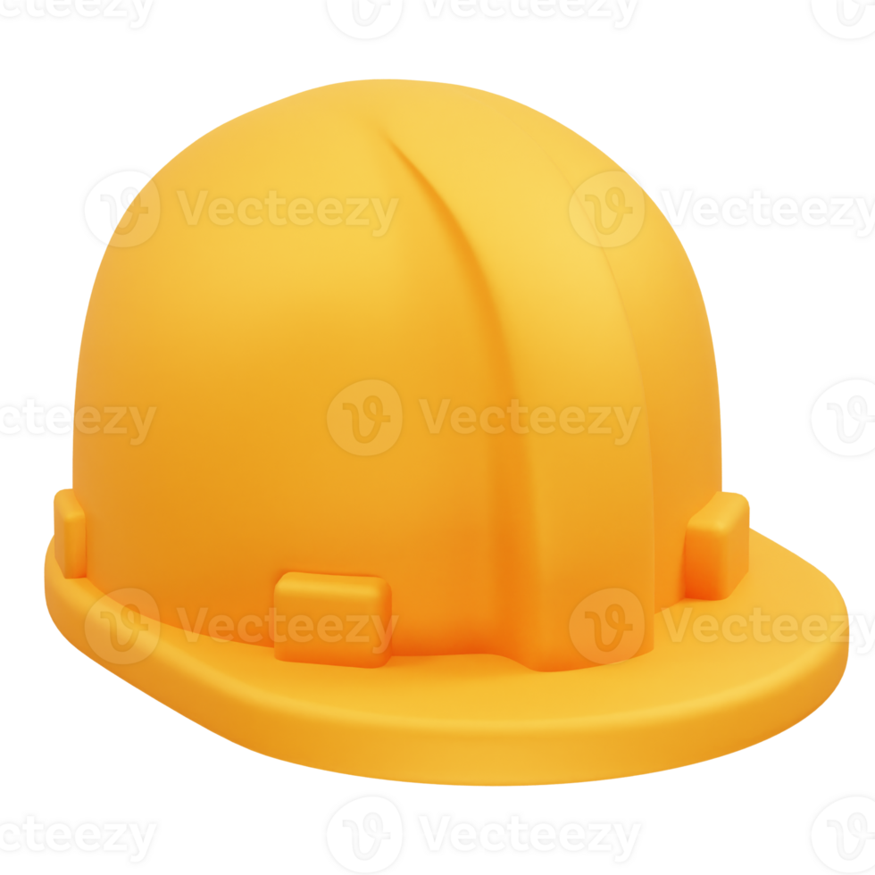 Safety helmet icon 3d. Worker helmet icon illustration 3d render png