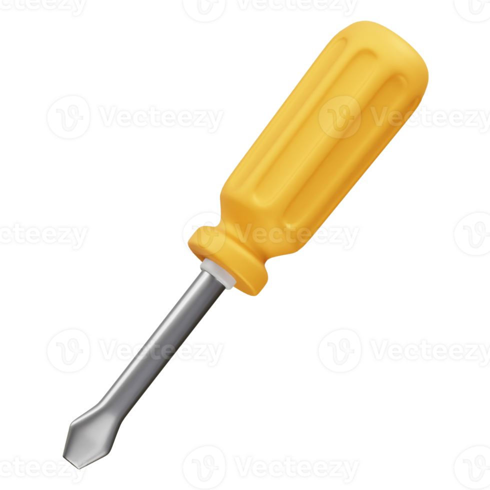Screwdriver icon 3d render illustration png