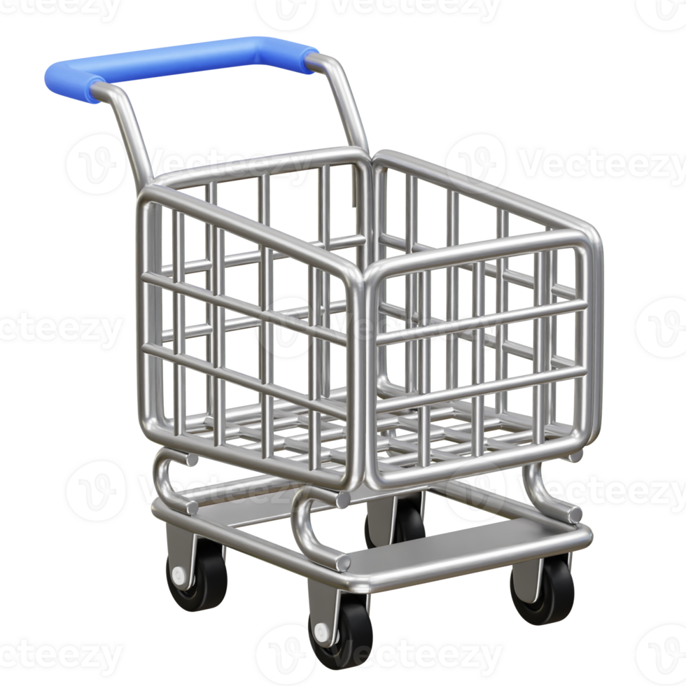 Shopping Cart icon 3d render illustration png