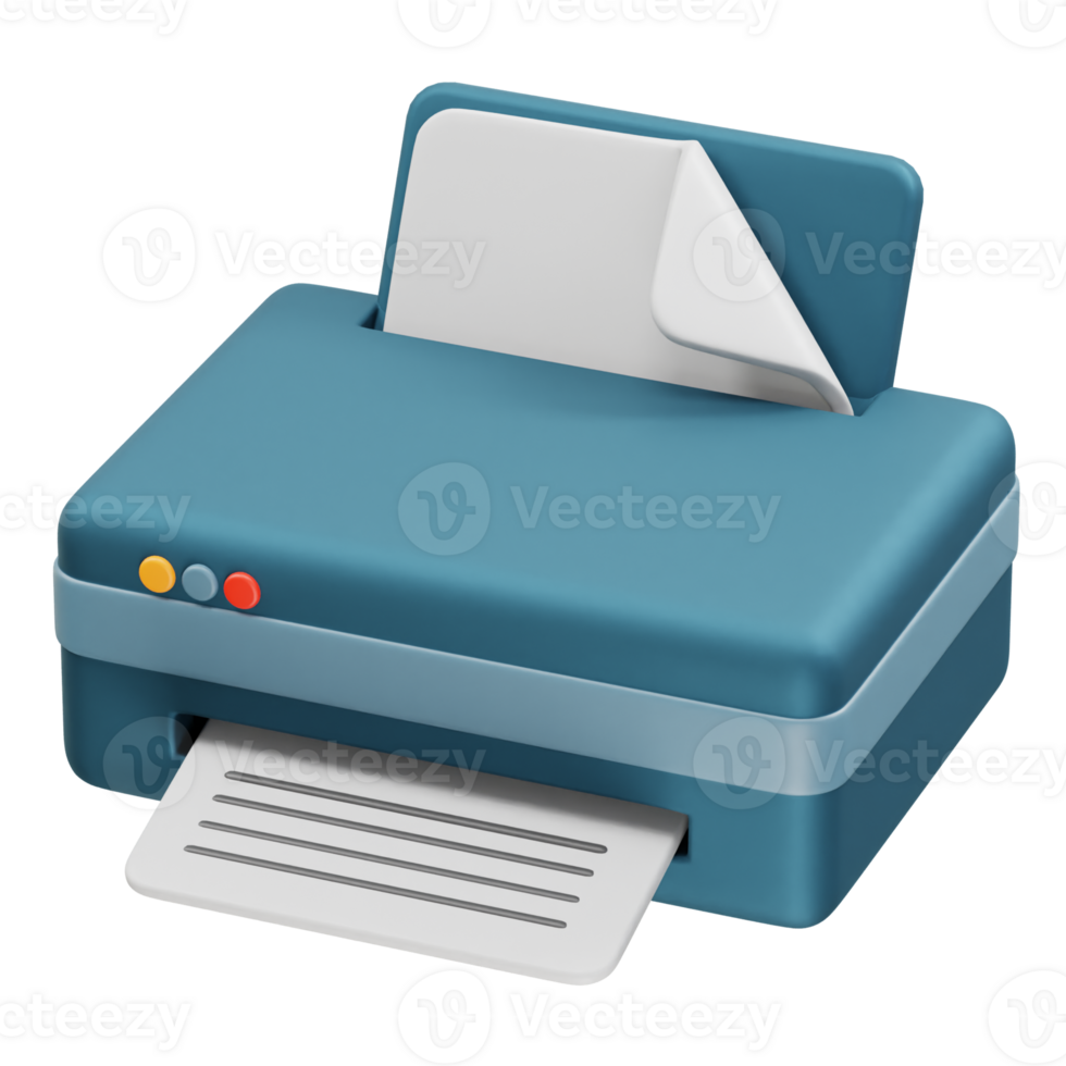 3D Printer Icon illustration render png