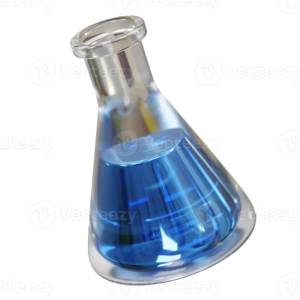 Science Experiment in a Flask icon 3d render Lab jar icon 3d illustration png