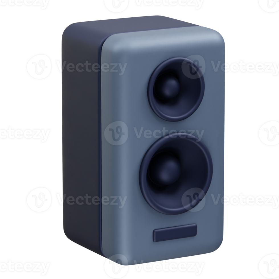 Compact Studio Monitor Speaker icon 3d rendering illustration png
