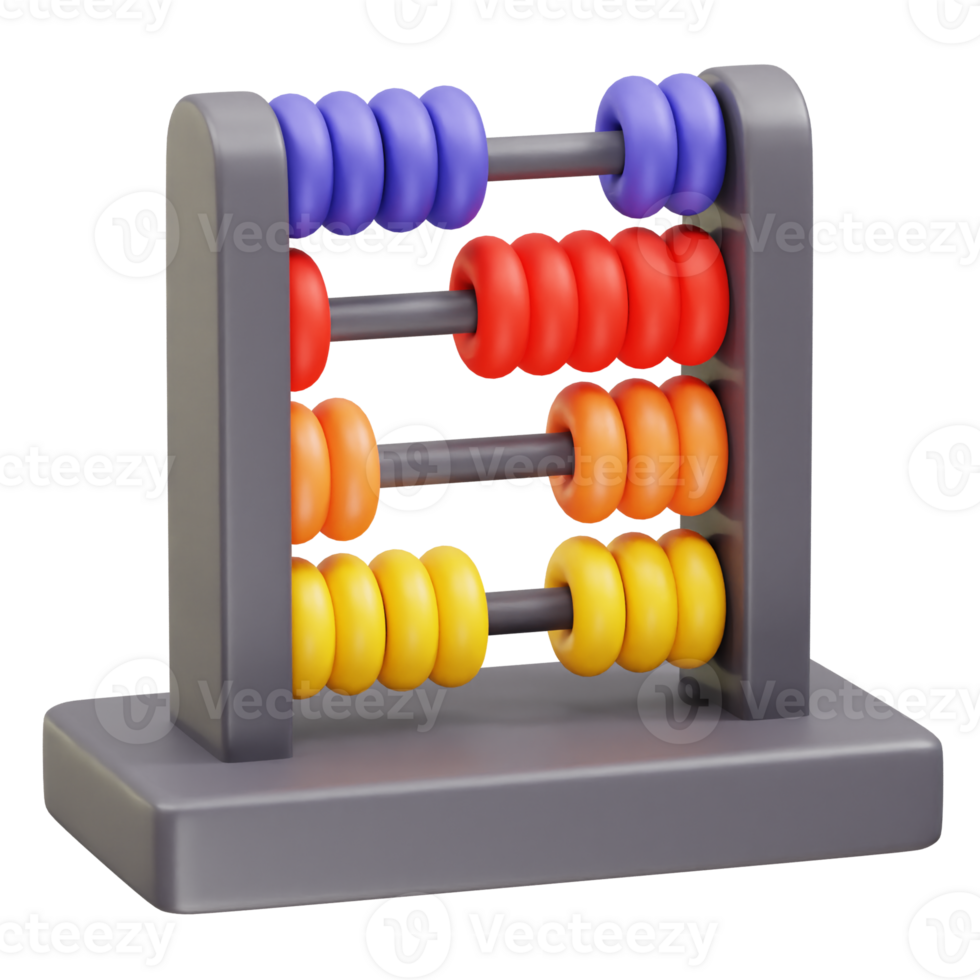 Abacus for Kids icon 3d render illustration png