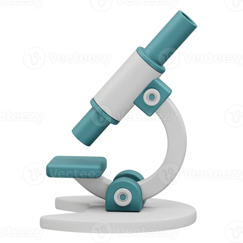 Microscope icon 3d rendering illustration png