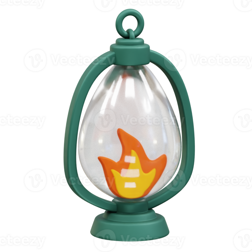 Miniature Camping Lantern icon rendering 3d illustration png