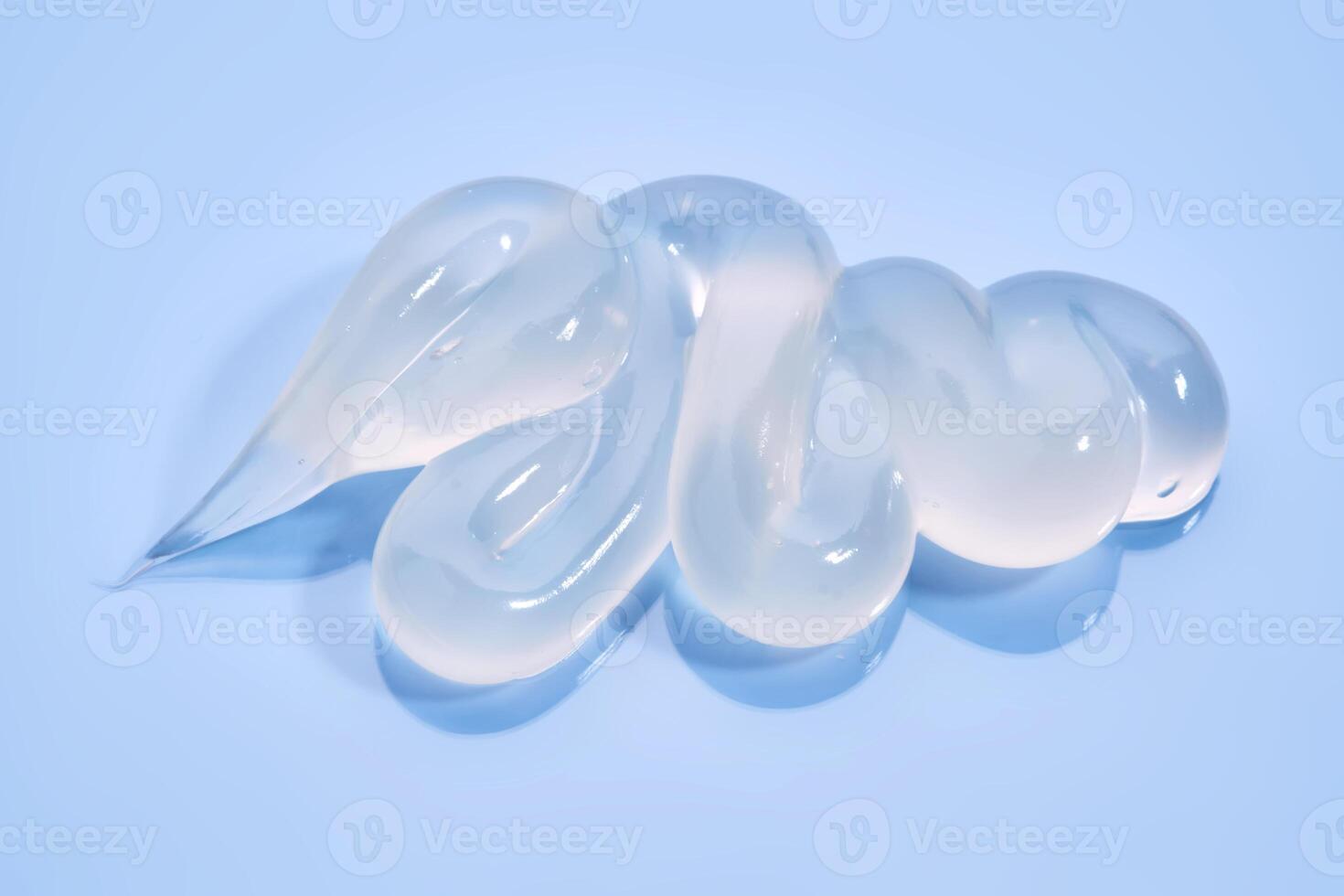 Gel toothpaste on a blue background. photo