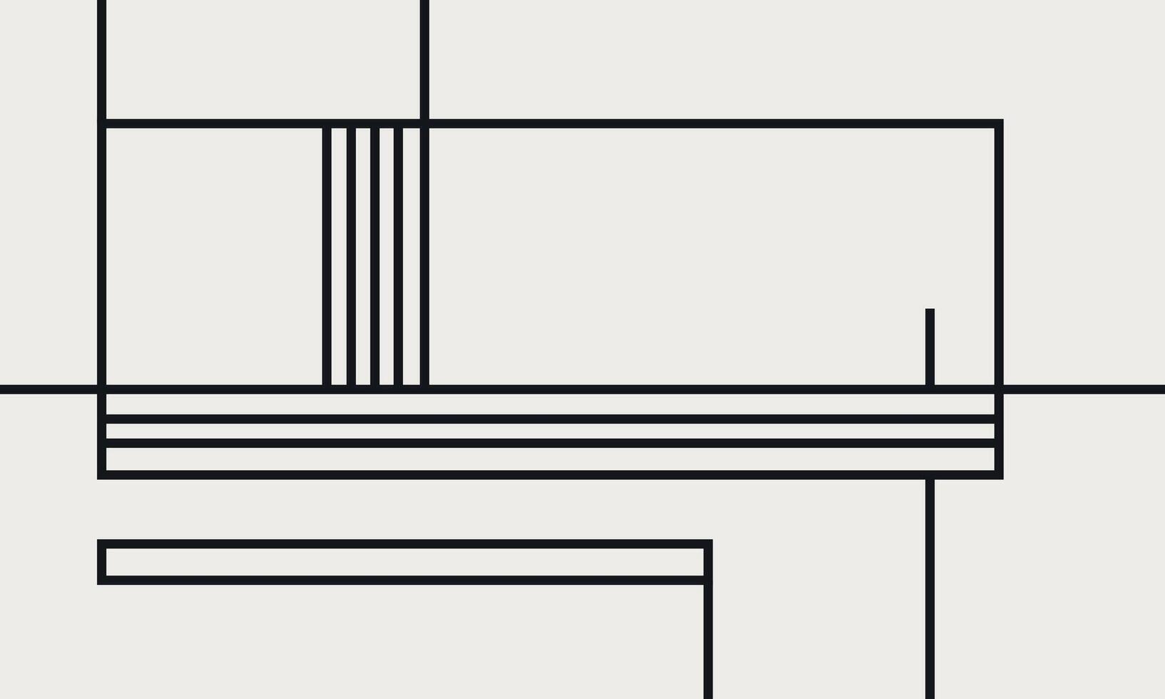 A black and white drawing of a square vector