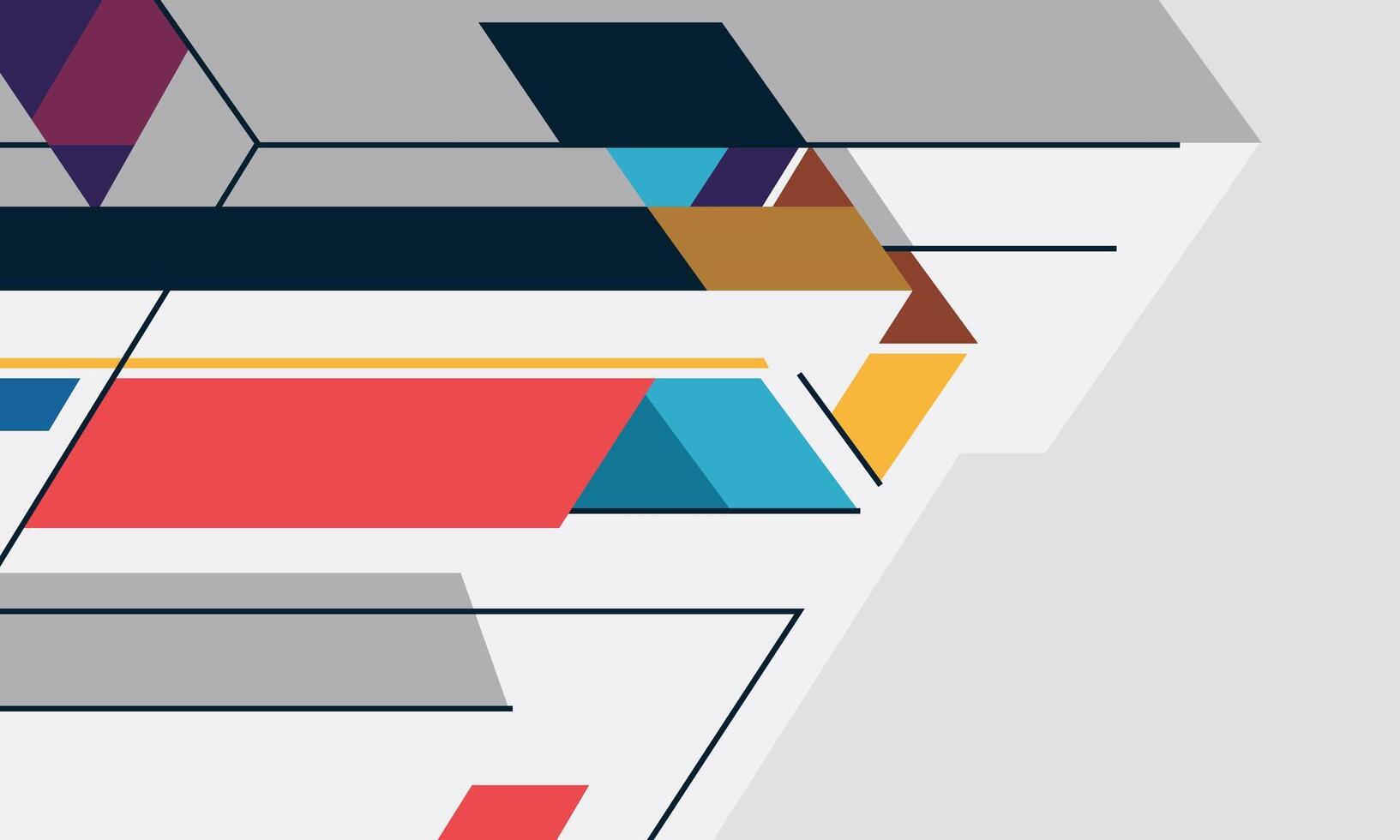 A colorful abstract design with geometric shapes vector