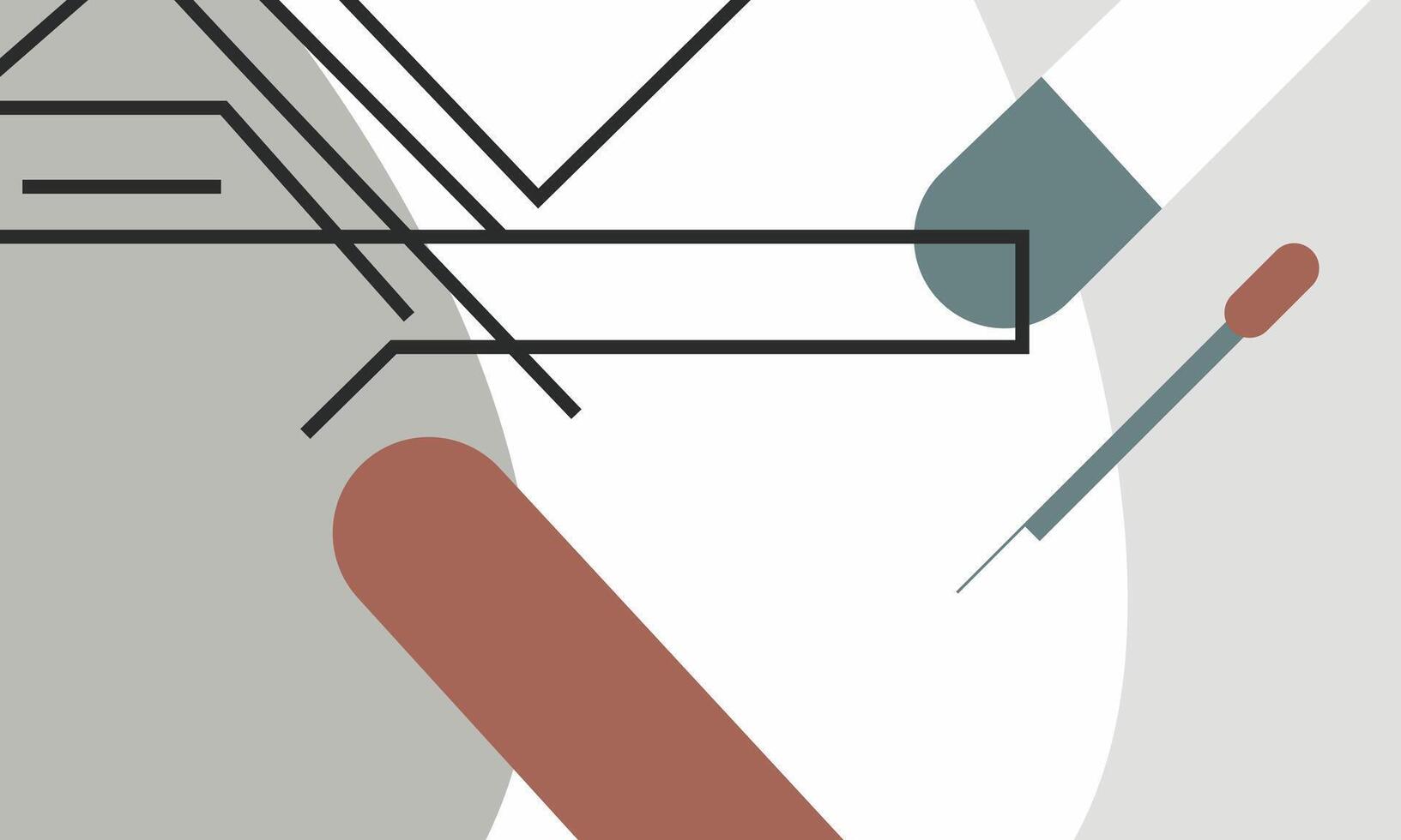 A poster with a pencil and a knife vector