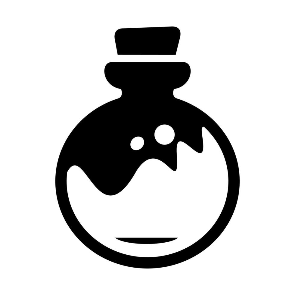 chemistry flask icon on white background vector