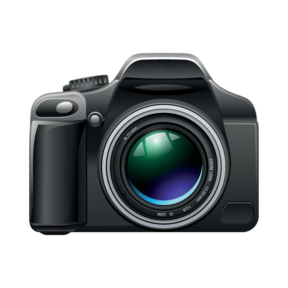 detailed camera on white background vector