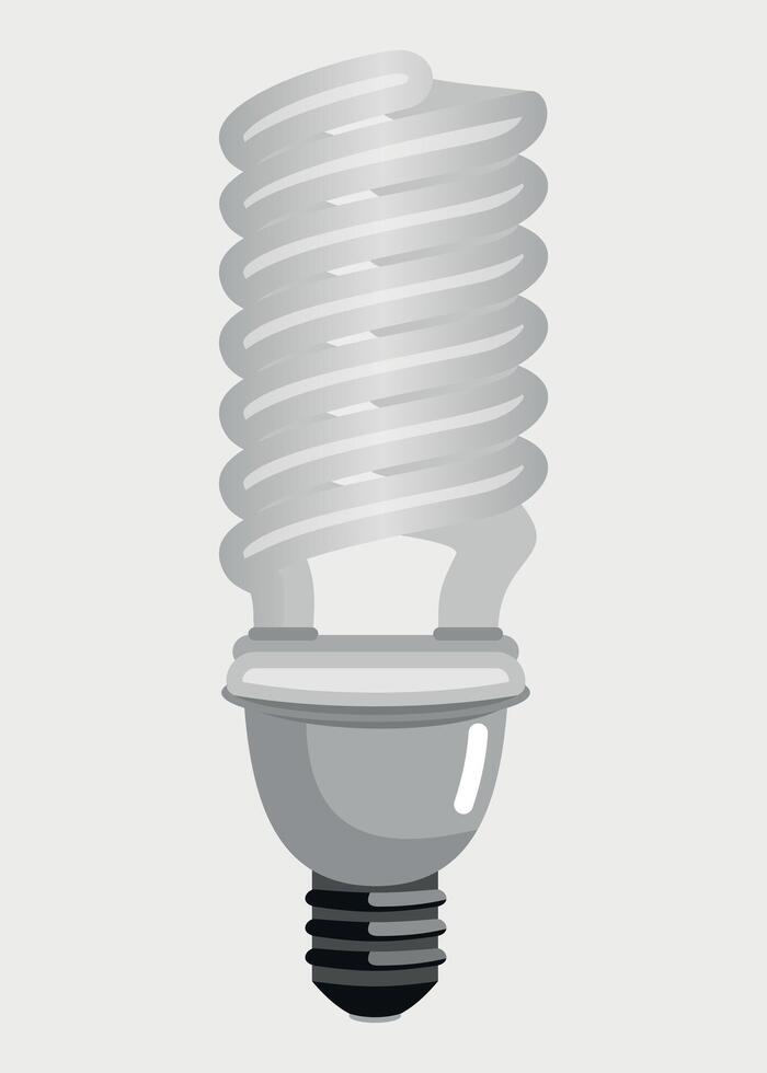 energy saving light bulb on white background vector