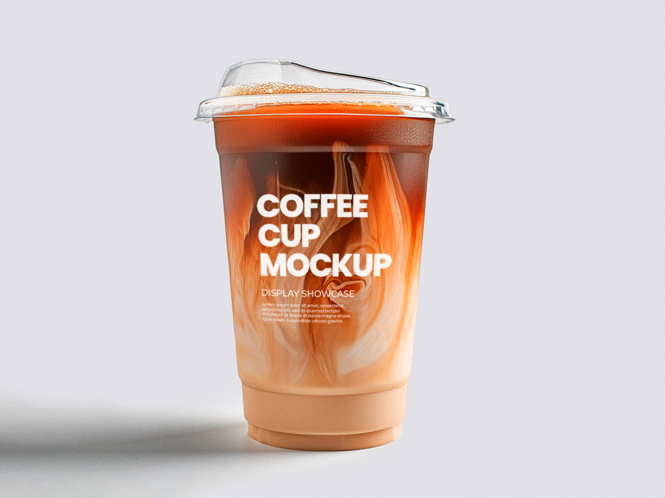 coffee cup front view angle mockup psd