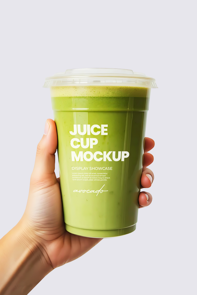 Juice cup mockup psd