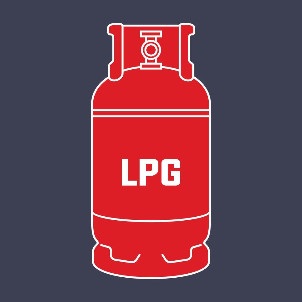 red gas cylinder icon isolated on white background vector