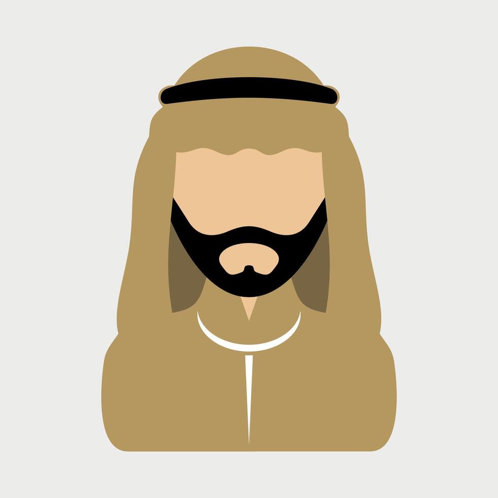 color icon of arab in national clothes isolated on white background vector