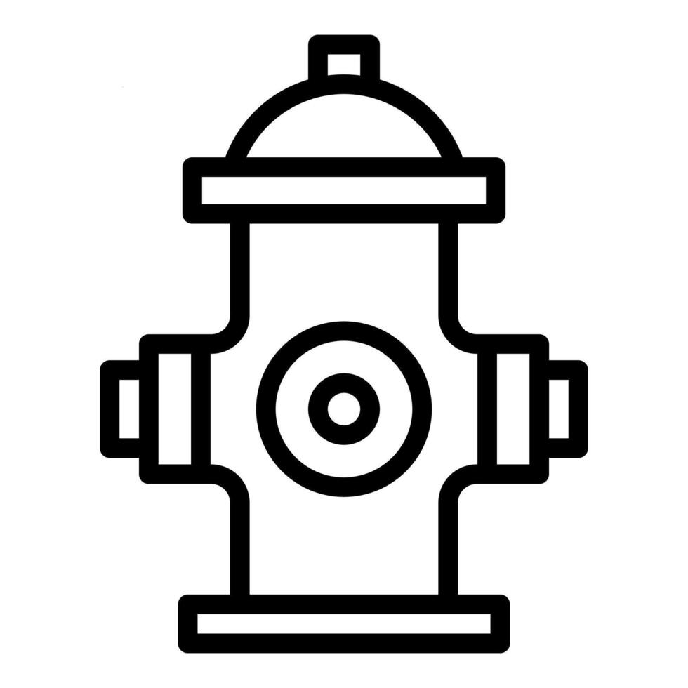 black and white fire hydrant icon isolated on white background vector