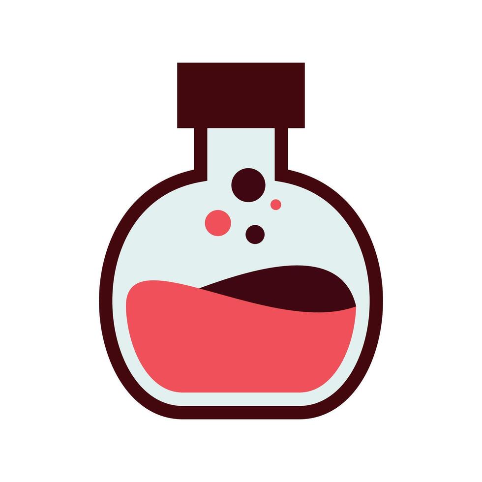 chemistry flask icon isolated on white background vector