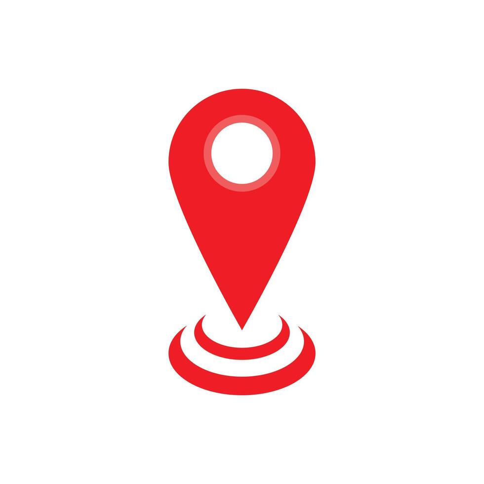 Address Location red pin icon Design Illustration vector