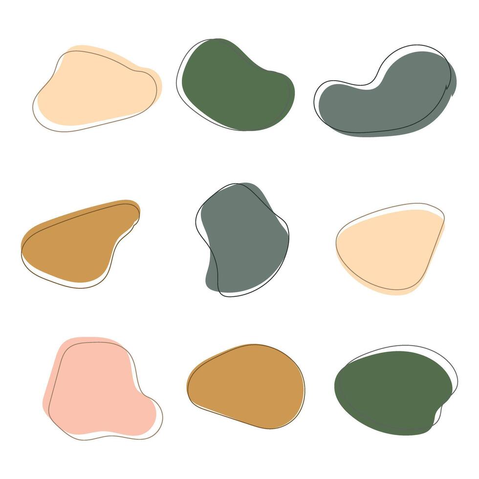 Abstract Organic Shapes design vector