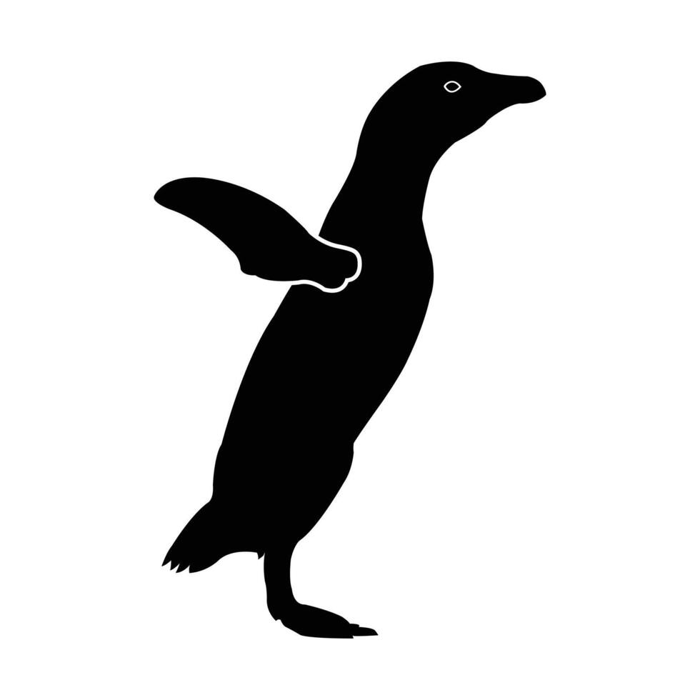 Simple Silhouette of a Penguin illustration. penguin, silhouette, bird, wildlife nature-themed designs, showcasing wildlife, vector
