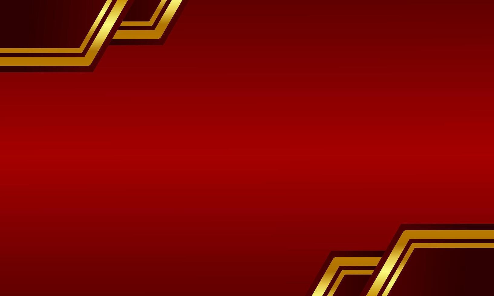 Modern luxury background with gold and red geometric abstract design vector