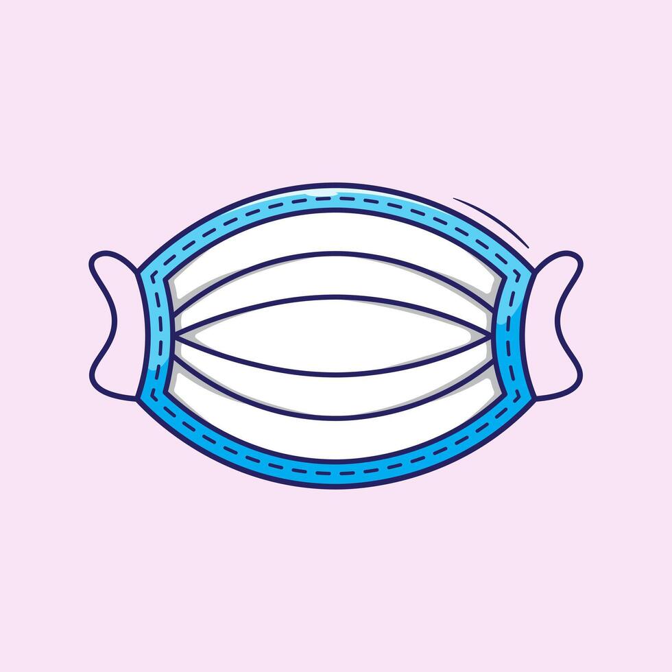 Breathing mask or medical mask for prevent against virus icon symbol illustration with flat style concept isolated vector