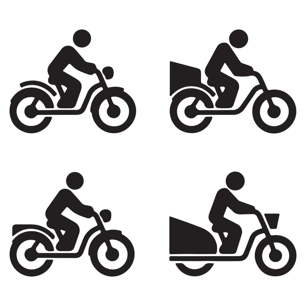 Bike Rider Silhouette Illustration for Sports vector