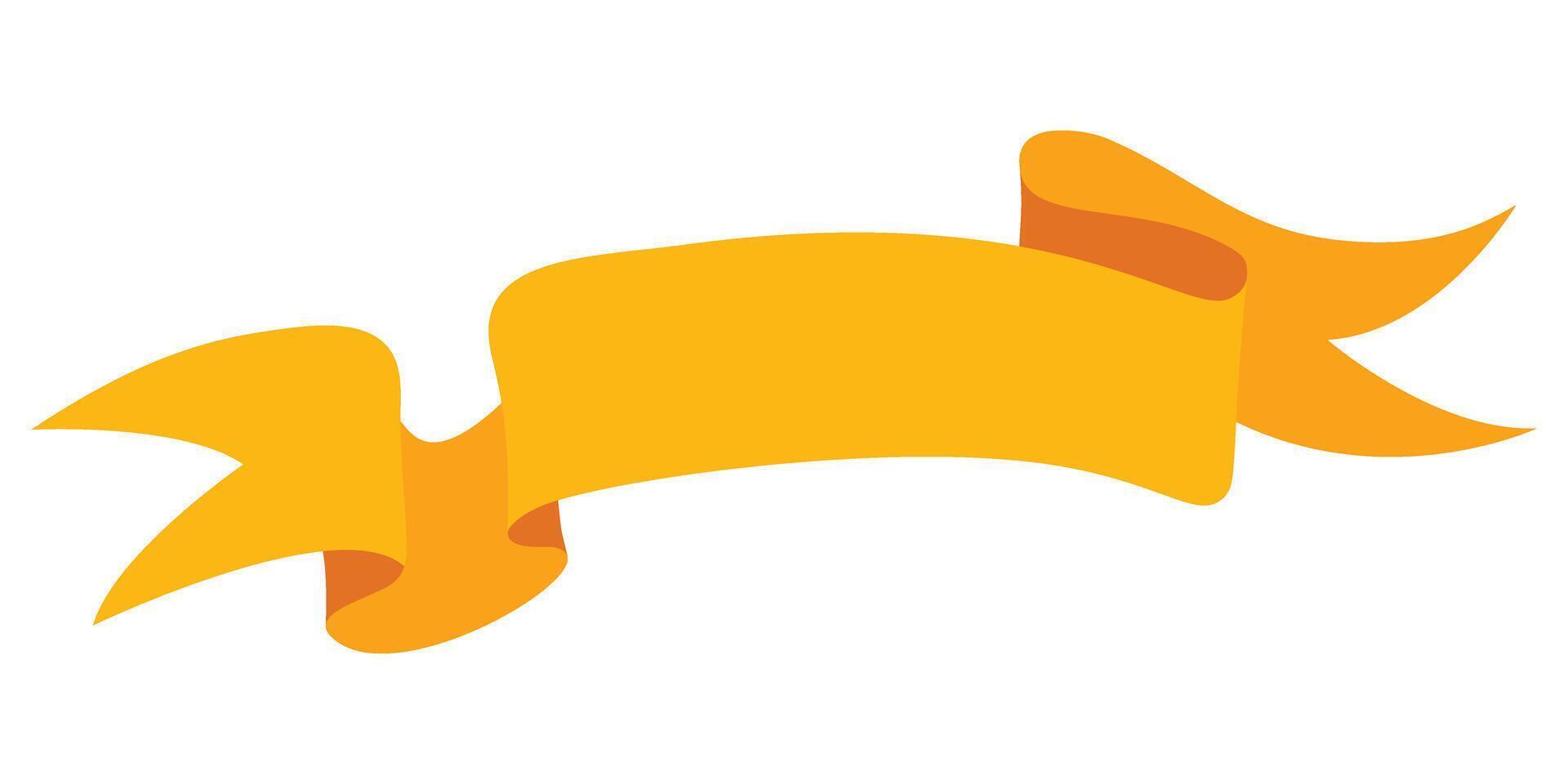 Yellow ribbon label tag illustration graphic vector